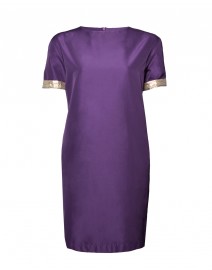 Ellade Cotton Dress with Gold Trim | MaxMara