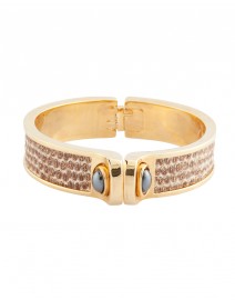 Baby Shirt Cuff with Taupe Lizard and Hematite | Kara by Kara Ross