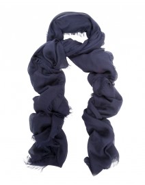 Navy modal and cashmere scarf | Scialle