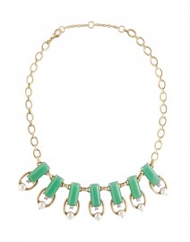 Green Emerald Cut Stone Necklace | Gerard Yosca