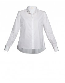 Sandie Stretch Poplin Swing Blouse | Elie Tahari