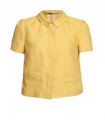 Linen and Cotton Short-Sleeve Jacket | Les Copains
