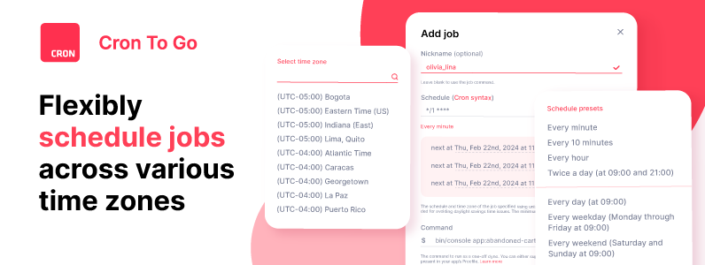 Flexibly schedule jobs across various time zones