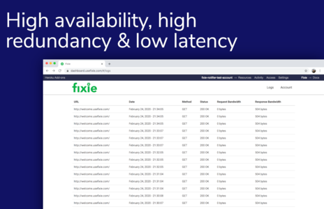 High availability, high redundancy and low latency