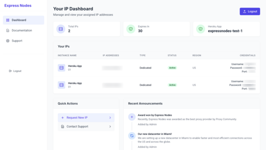 Heroku Dedicated IP Addon - Express Nodes - 4