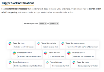 Set up Slack alerts from database data