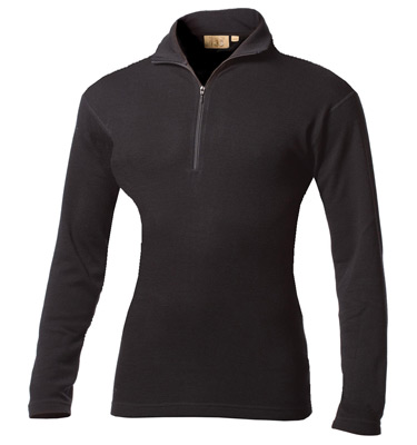 Women's 100% Wool Mid Weight 1/4 Length Zip