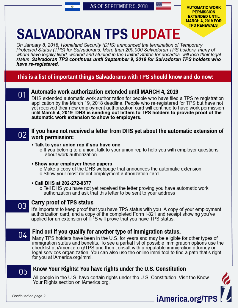 Temporary Protected Status (TPS) and DED iAmerica