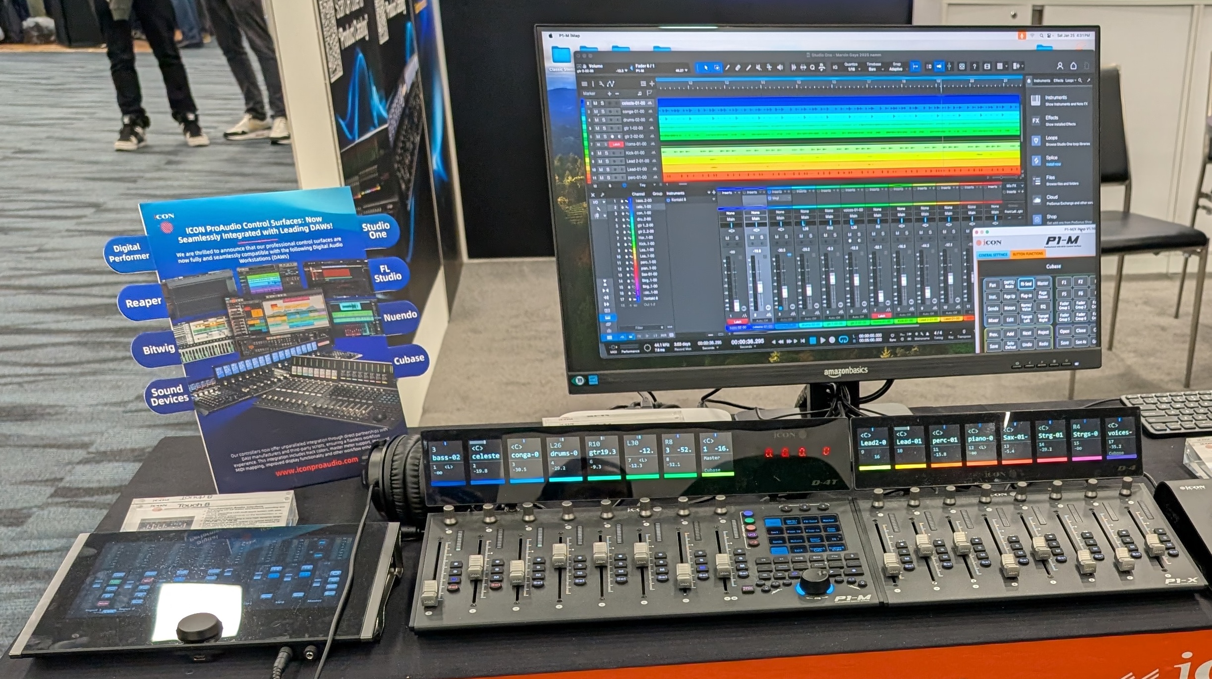 P1-M and P1-X at NAMM 2025 featuring Paul Henty's custom scripts for Studio One 6 and 7