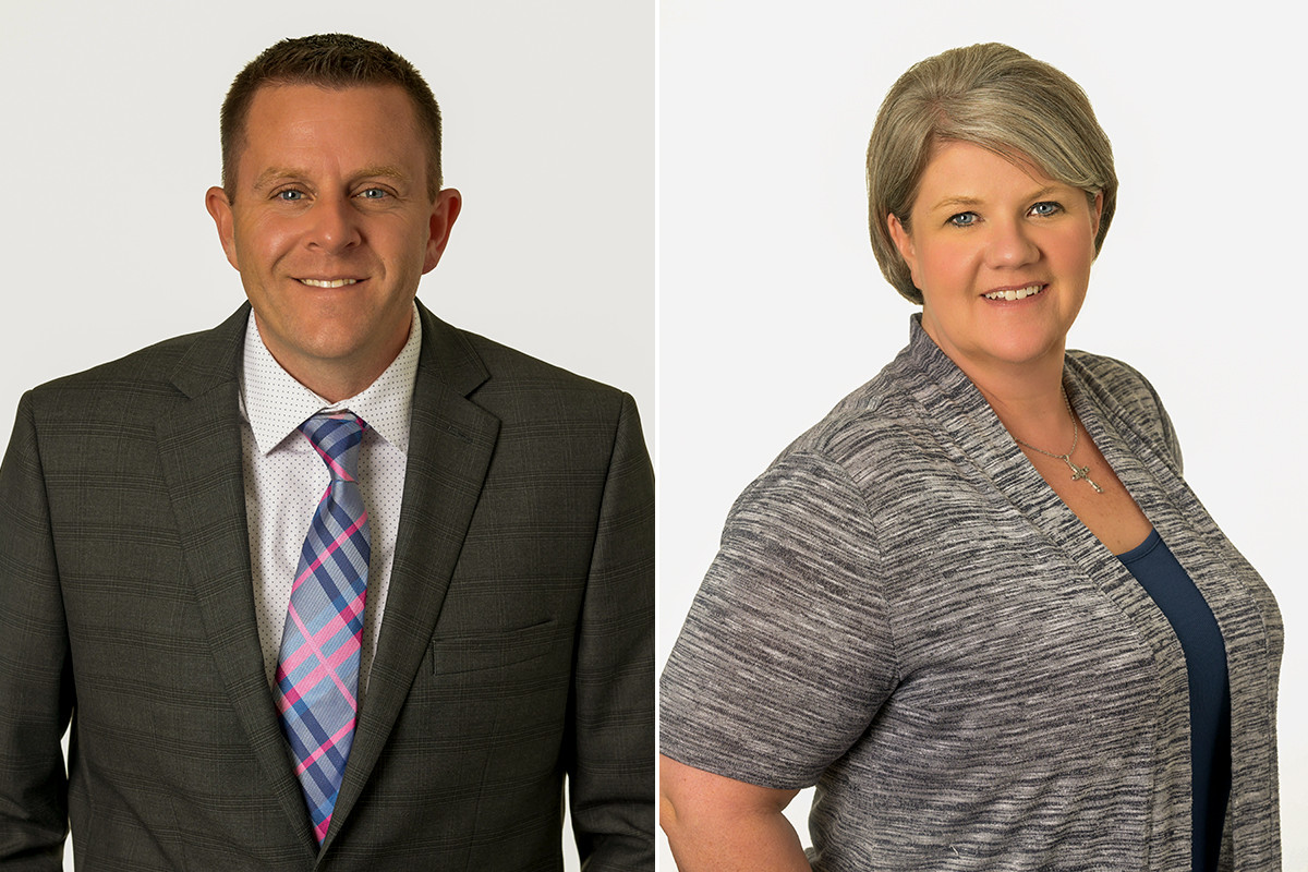 Donald Boone and Gayla Calhoun of First Community Bank in Batesville