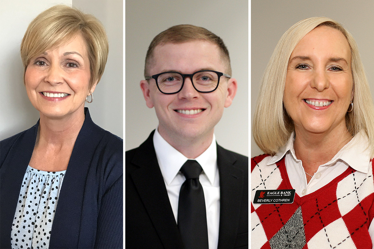 Tanya Reedy, Dustin Trammell and Beverly Cothren of Eagle Bank & Trust