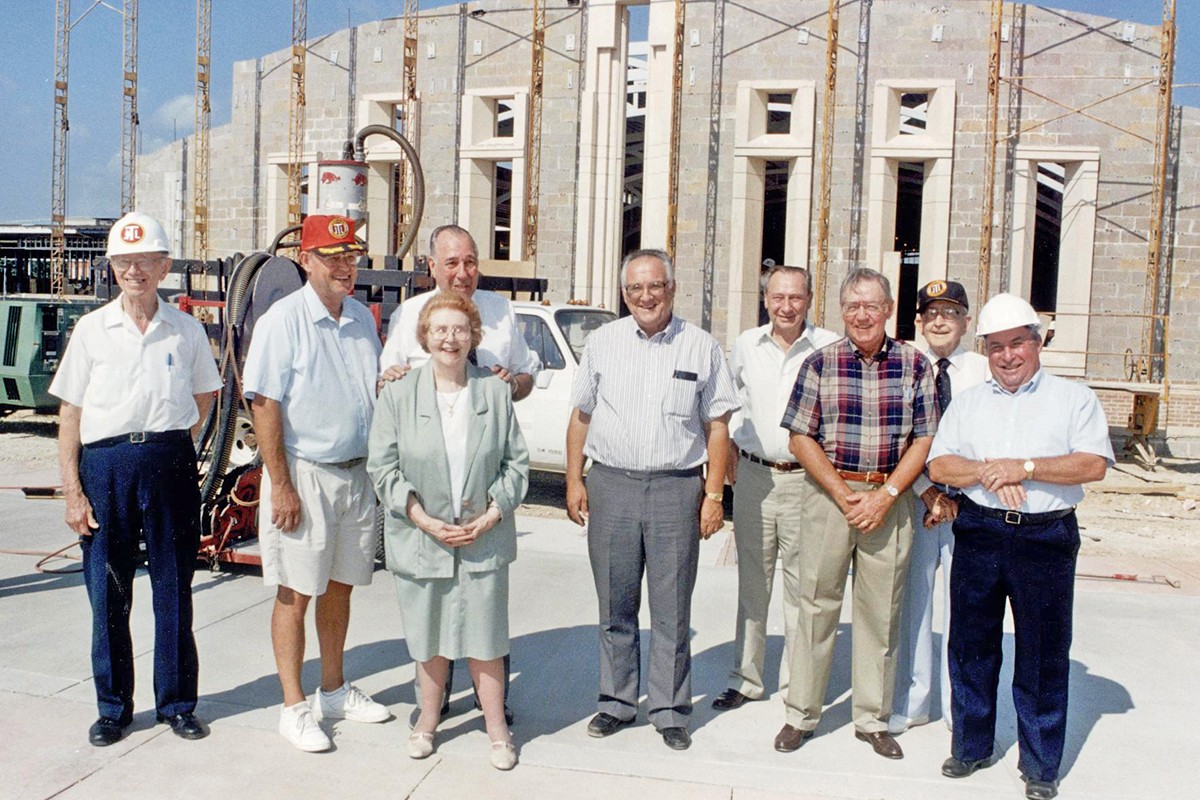 Bernice Jones at the Jones Center chapel, under construction circa 1995. The 200,000-SF Jones Center for Families is a recreation destination in Springdale.