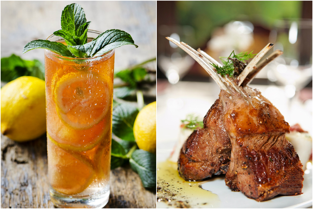 Taste of Tuesday Bourbon Mint Iced Tea and Glazed Lamb Rack Recipes