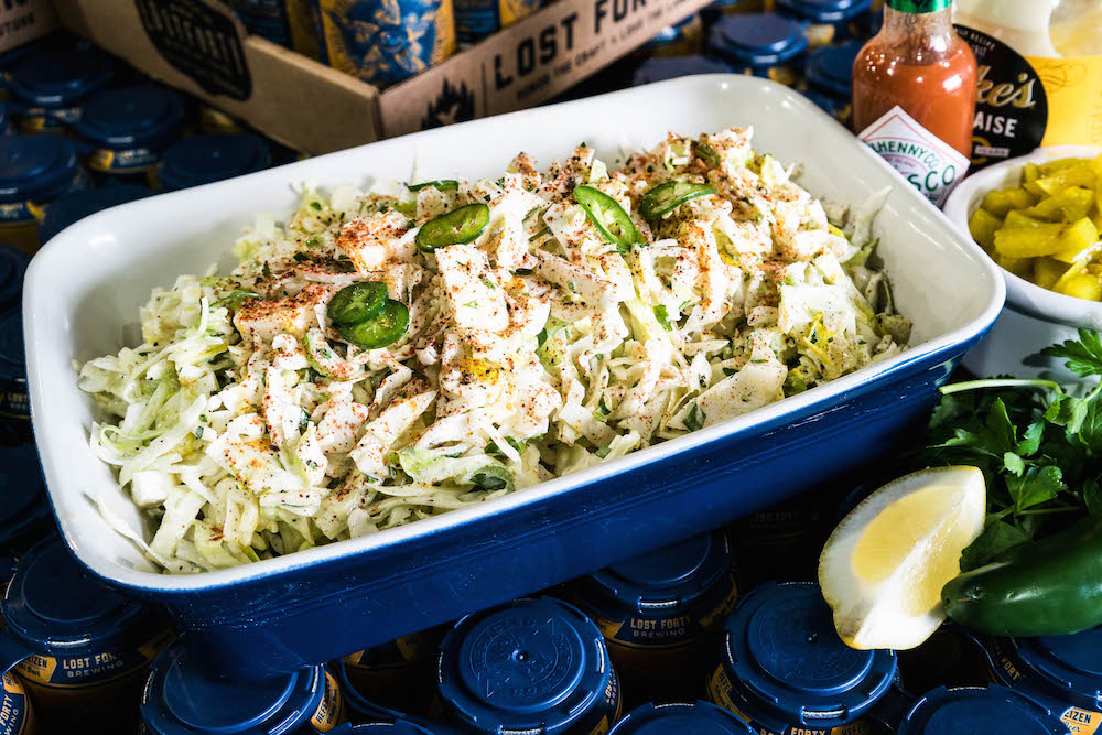 Recipe Scott McGehee’s Cabbage, Green Tomato, Duke's Mayo & Jalapeño