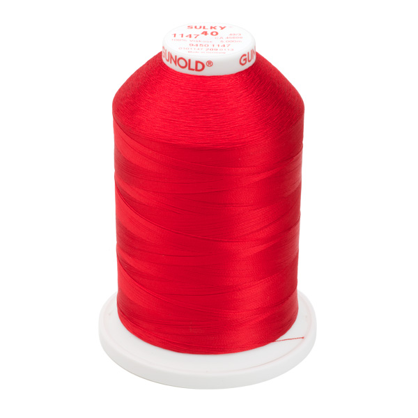 1147-Christmas Red Sulky™ Rayon Thread 40 Wt. 5,500 yd. Cone