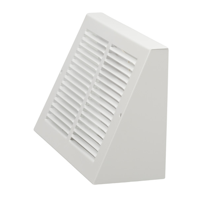 White Baseboard Return Grill With 7/8 Turn Back - 24x8 Duct Opening (25.25x9.25 Overall) | HVAC Vent Cover