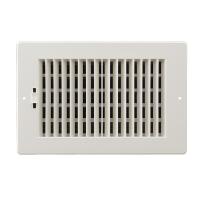 4x10 White Plastic Ceiling/Sidewall Register | JEDCO Supply