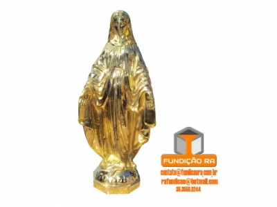 Nossa Senhora Das Graças Em Bronze Polido