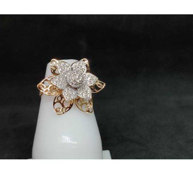 18K Ladies Rose Gold Ring