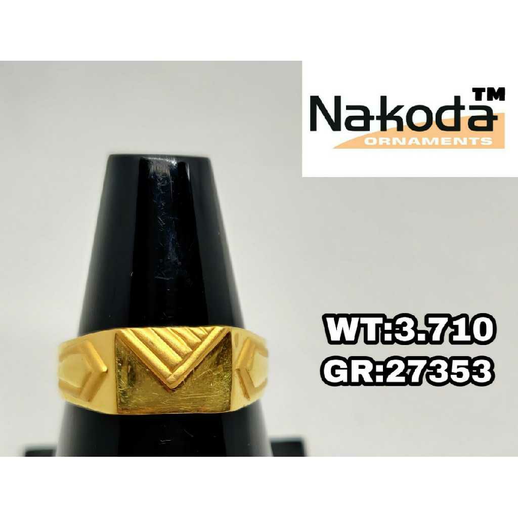 916 Men's plain gold ring