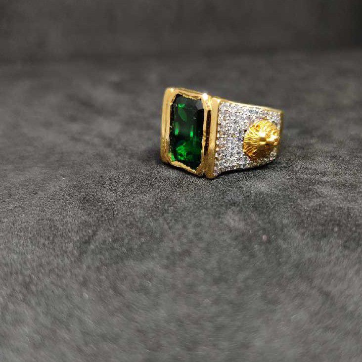 916 Men's colour stone gold ring