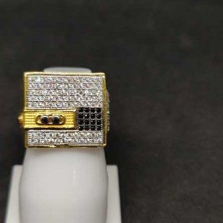 916 Men's multi stone Gold ring