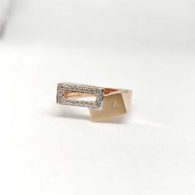 18k men's rose gold ring