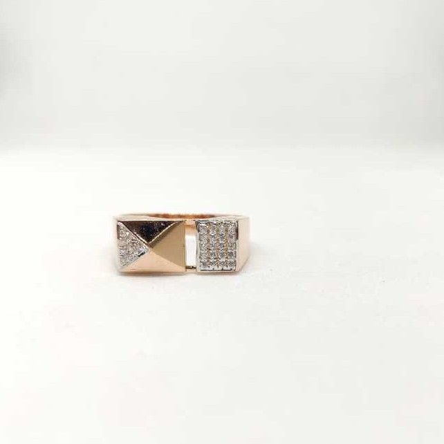 18k men's rose gold ring