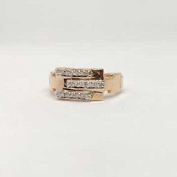 18k men's rose gold ring