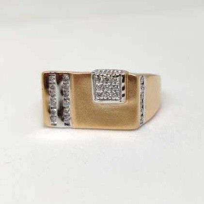 18k men's rose gold ring