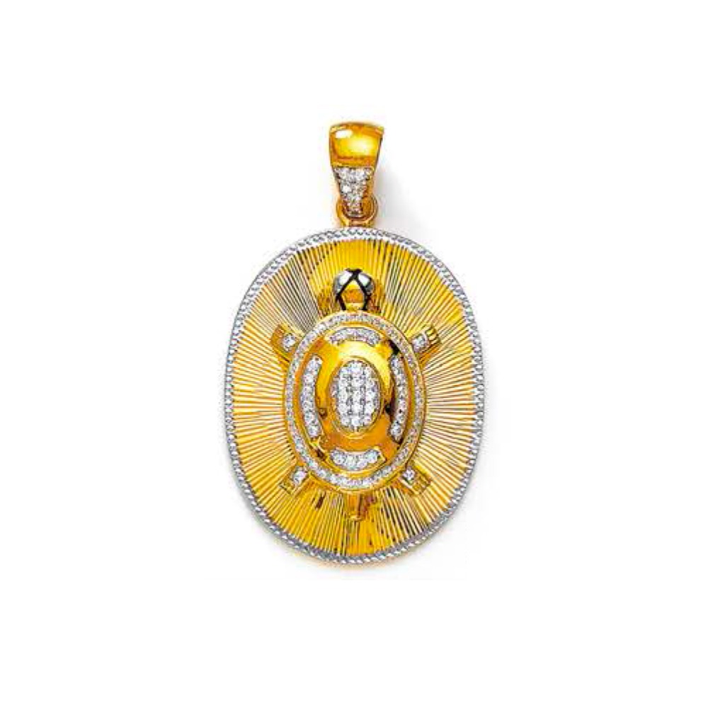 916 Gold Tortoise Design Pendant NP-118
