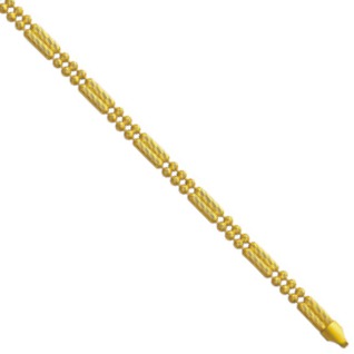 22KT/916 Gold Machine Cut Modern Chain