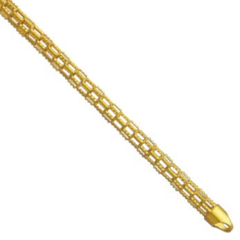 22KT/916 Pinjra Style Machine Cut Gold Chain