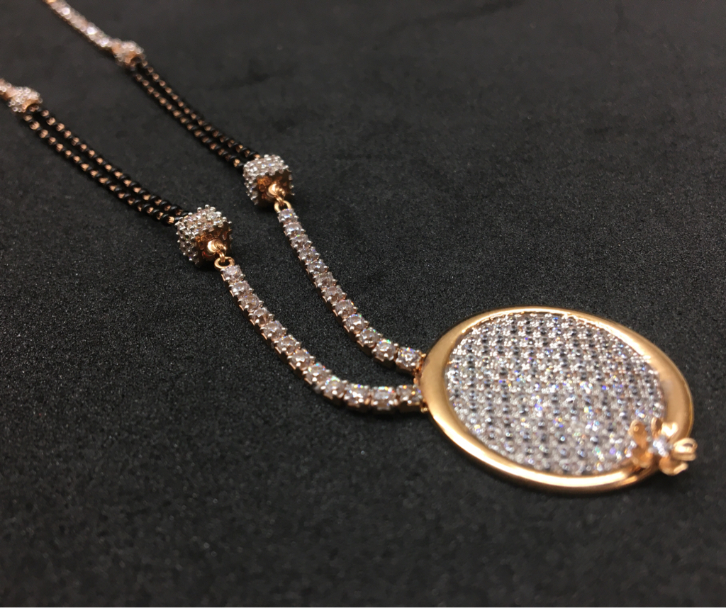 18ct single rose gold mangalsutra DOKIYA