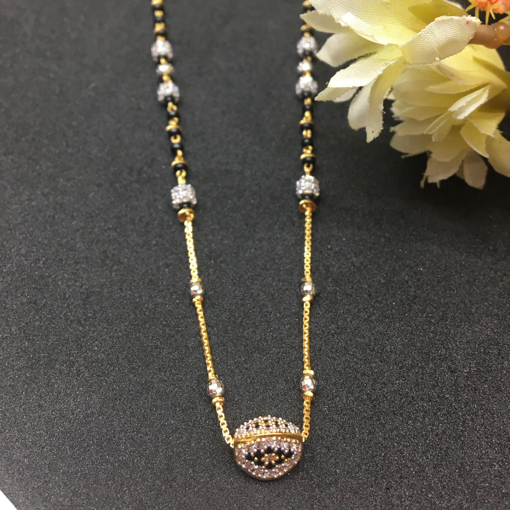 NEW 22kt Cz Mangalsutra Dokiya