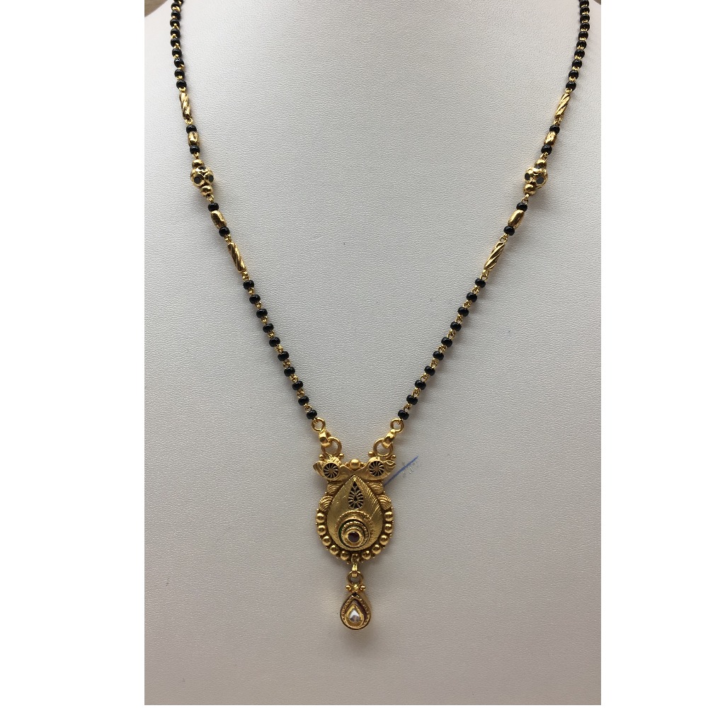 22kt antique singal line  mangalsutra dokiya