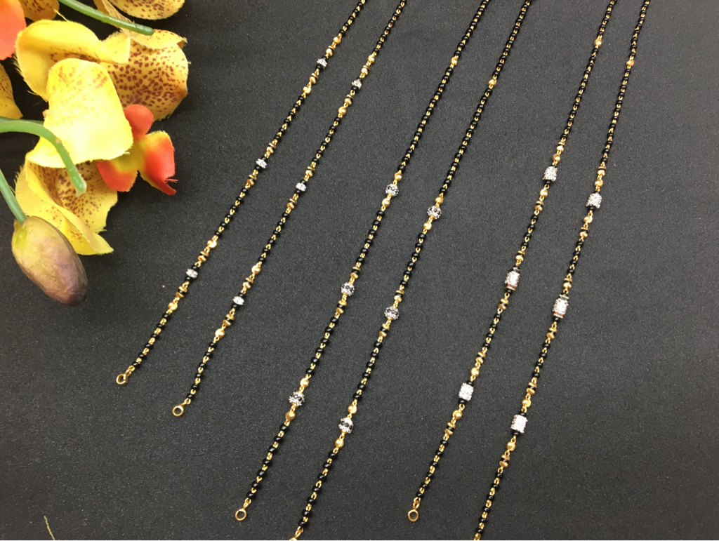 916 single line Cz Mangalsutra ser