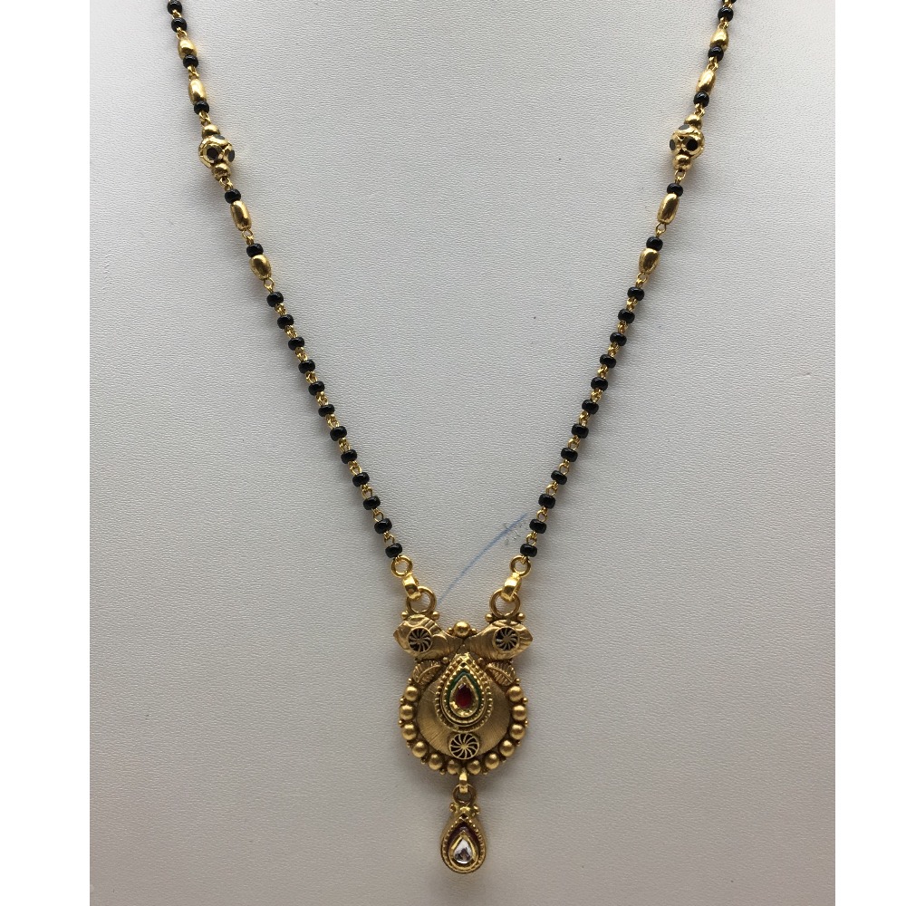 designer pieces of 22kt antique mangalsutra dokiya