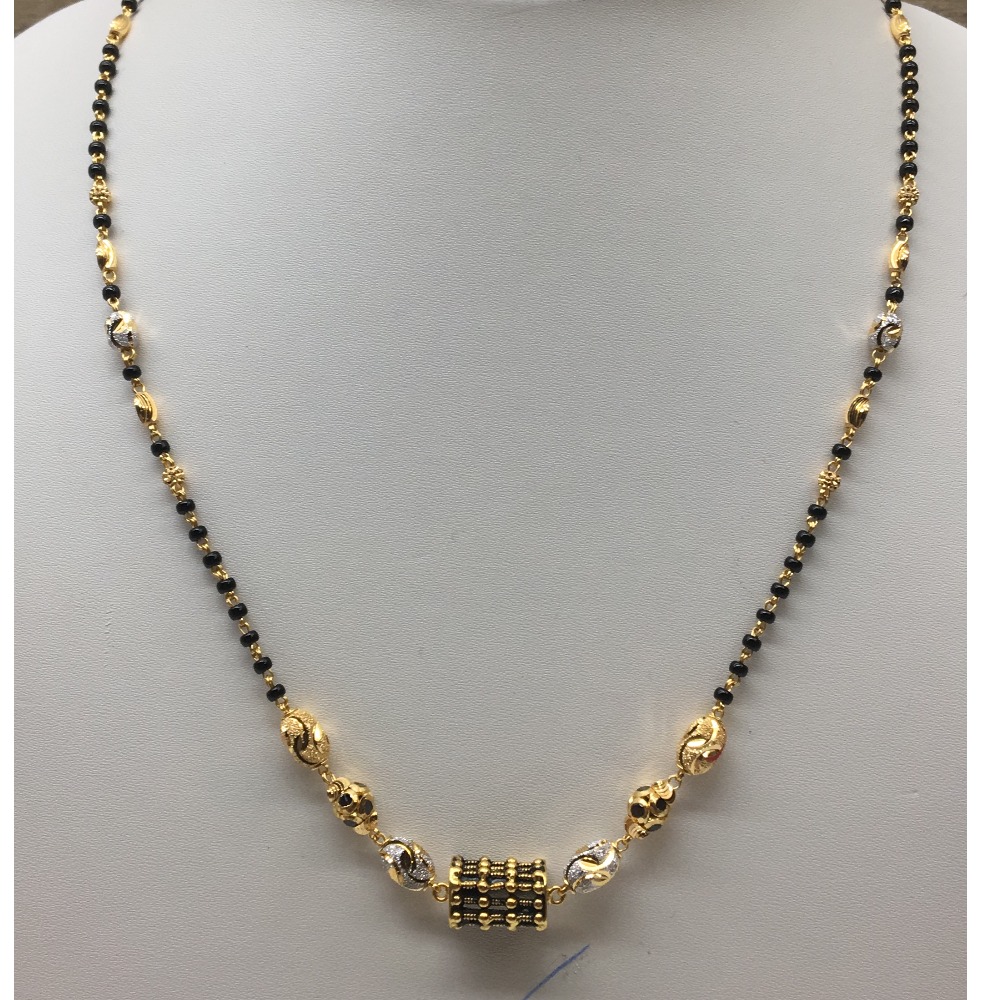 916 gold fancy antique single line mangalsutra dokiya