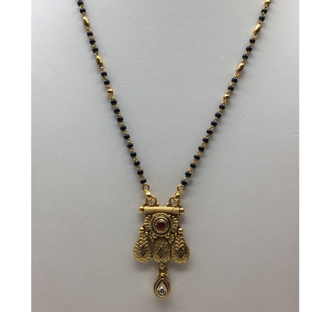 916 gold singal line mangalsutra dokiya