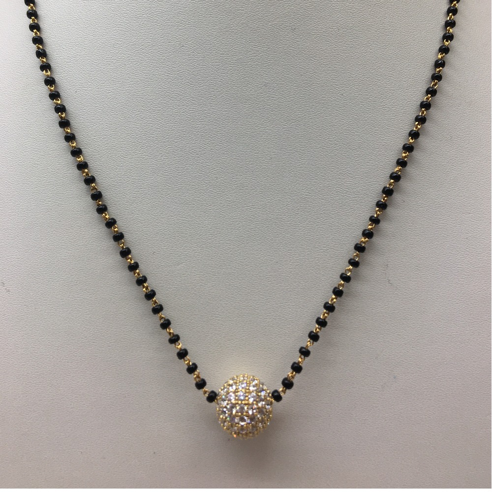 22ct gold singal line mangalsutra dokiya