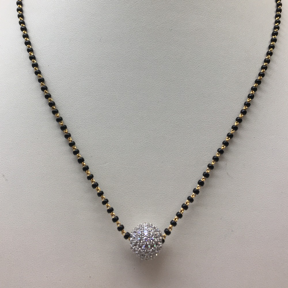 22CT GOLD CZ MANGALSUTRA DOKIYA