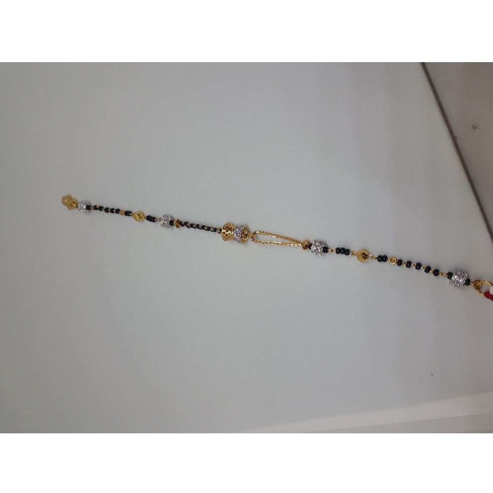 916 Gold Designer Mangalsutra Bracelet IO-B010
