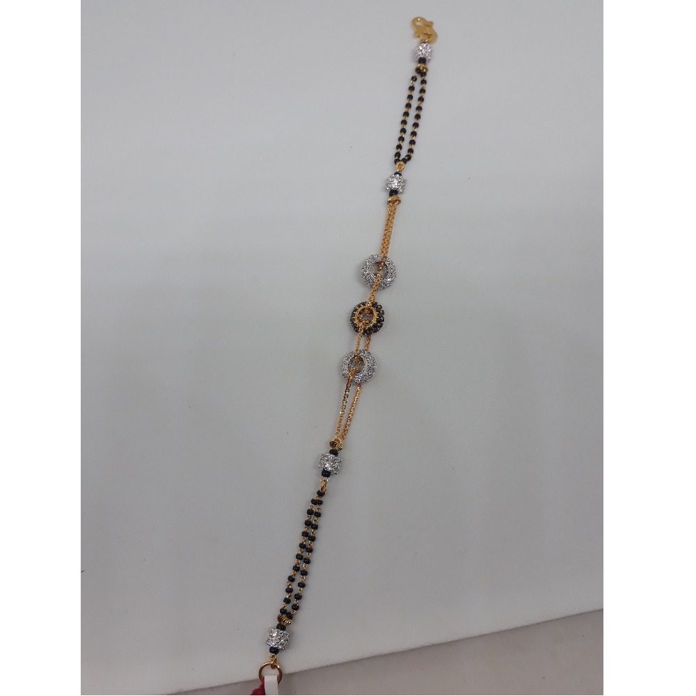 916 Gold CZ Mangalsutra Bracelet IO-B003