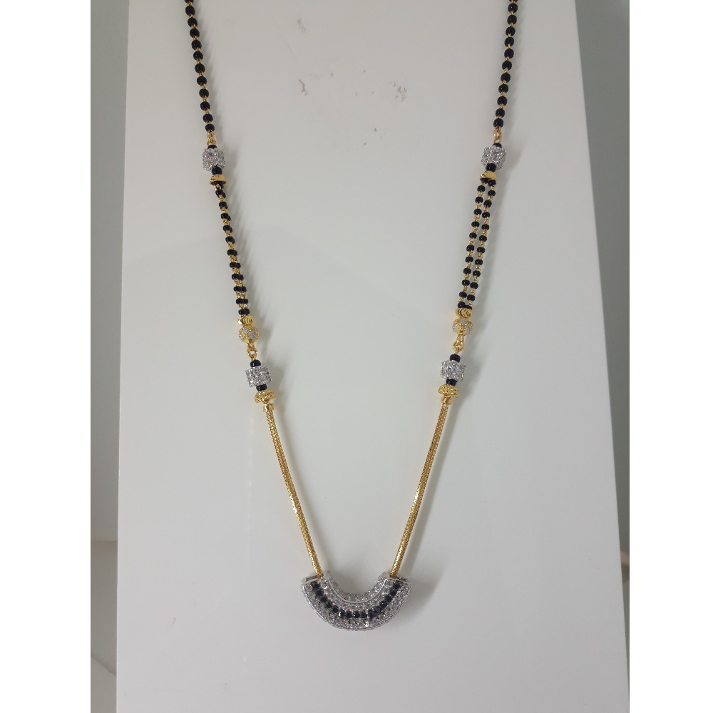 22KT Gold CZ Stylish Mangalsutra IO-028