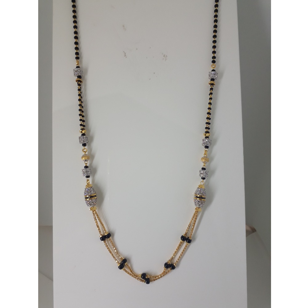 22KT Gold Fancy Double Line Mangalsutra IO-027