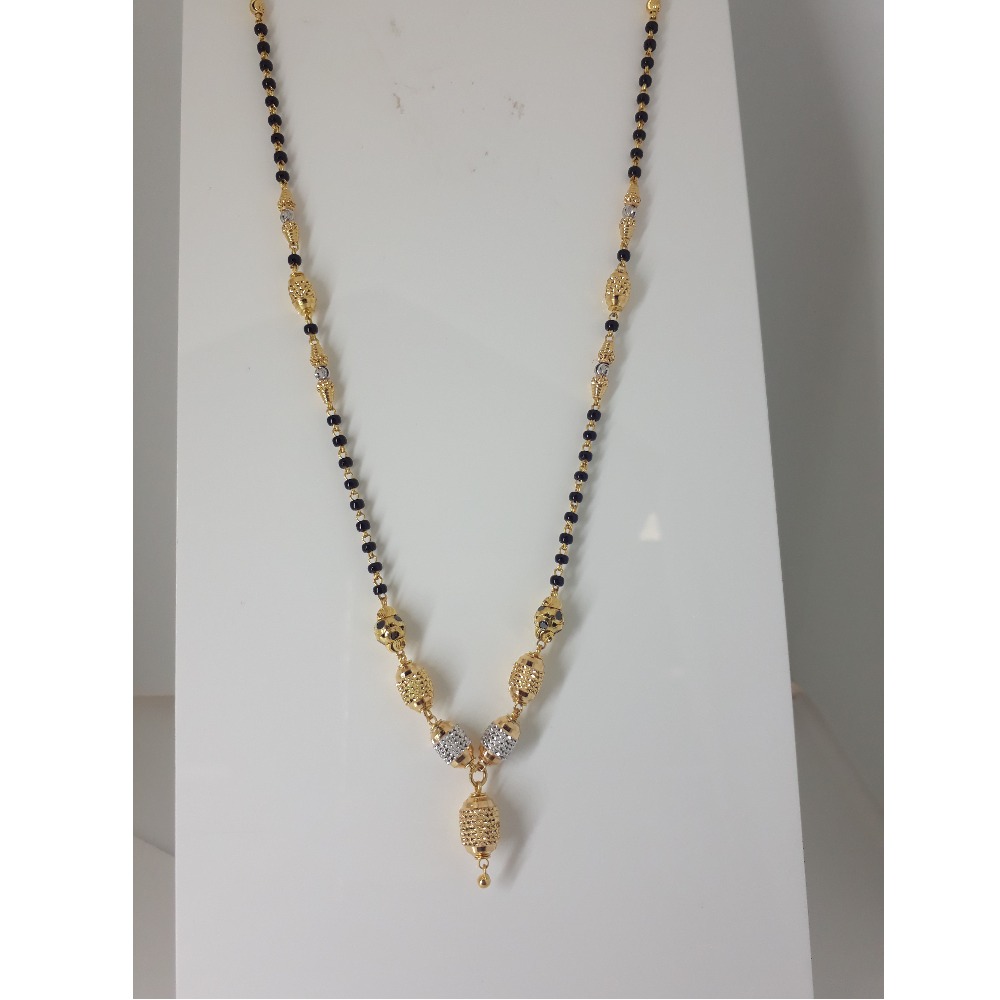 916 Gold Fancy Single Line Mangalsutra IO-023