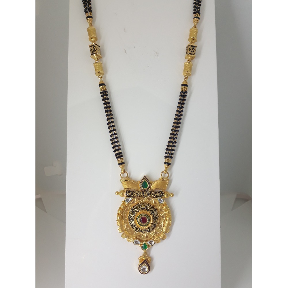916 Gold Antique Long Mangalsutra IO-A016