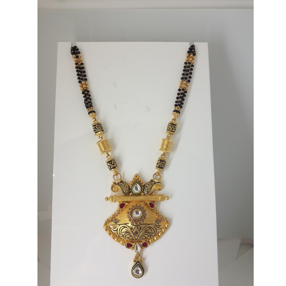 916 Gold Antique Jadtar Mangalsutra IO-A014