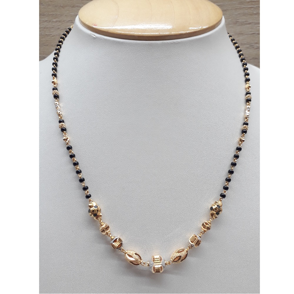 916 Gold Mani Moti Mangalsutra Dokia IO-N004
